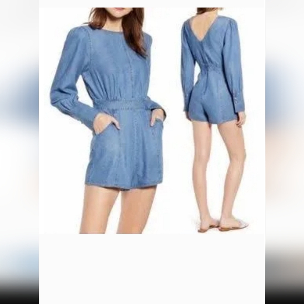 Stylish Blue Denim Romper